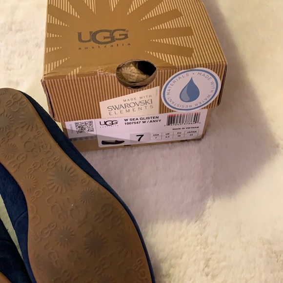 UGG Sea Glisten Navy w Swarovski Elements Size 7 - Picture 3 of 6